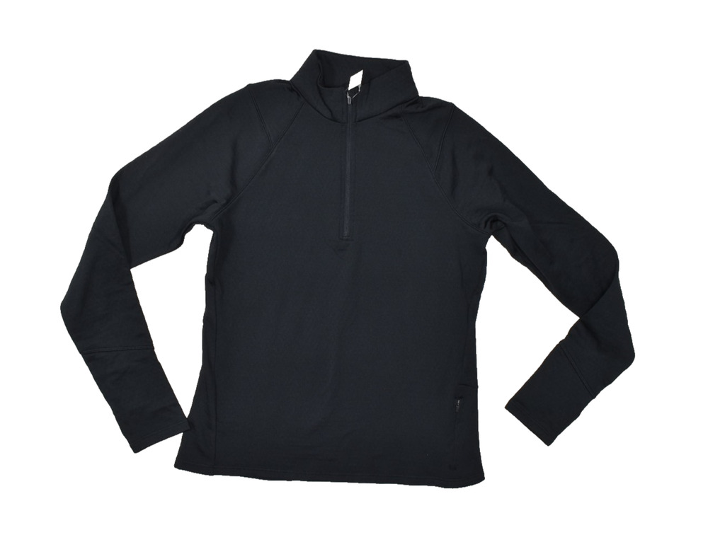 DSG Women's 1/4 Zip Pullover Top Black Athletic Run Grid Moisture Wicking Size M